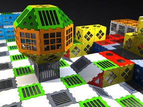 Blender 3D en JM Web - Montaje de paneles de colores