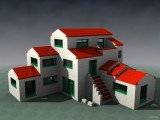 Juego de arquitectura Arquicefa dibujado con Blender 3D