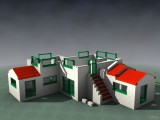 Juego de arquitectura Arquicefa dibujado con Blender 3D