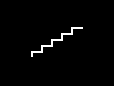 Escalera dibujada con la instrucción DRAW