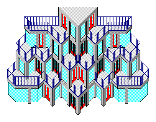 Bloques de Pisos IV 35 - Pixel Art 16 Colores